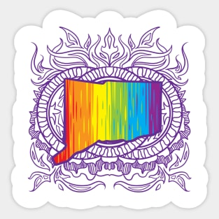Connecticut Mandala Pride Sticker